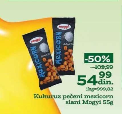 Kukuruz pečeni mexicorn slani Mogyi 55g
