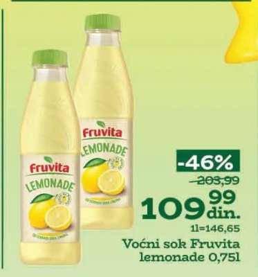 Voćni sok Fruvita lemonade 0,75l