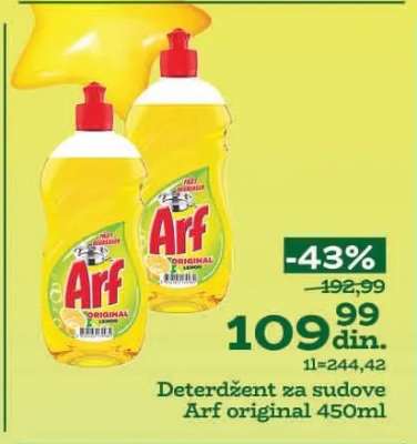Deterdžent za sudove Arf original 450ml