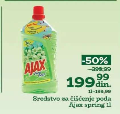 Sredstvo za čišćenje poda Ajax spring 1l