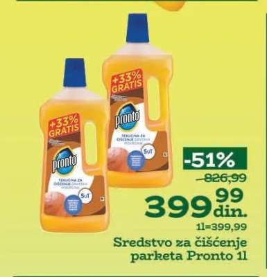 Sredstvo za čišćenje parketa Pronto 1l
