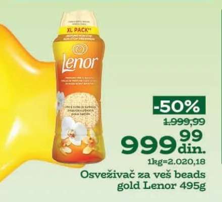 Osveživač za veš beads gold Lenor 495g