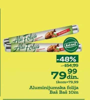 Aluminijumska folija Baš Baš 10m