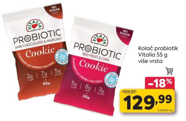 Koláč probiotik Vitalia 55 g