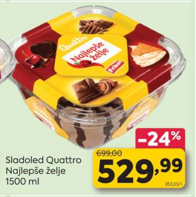 Sladoled Quattro Najlepše Želje