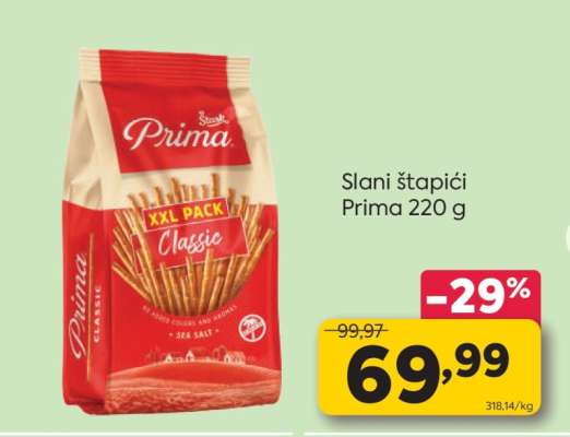 Slani štapići Prima 220 g