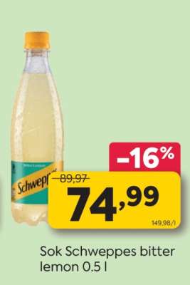 Sok Schweppes bitter lemon 0.5 l