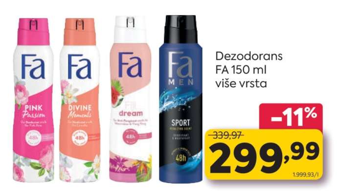 Dezodorans Fa 150 ml