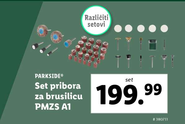 Set pribora za brusilicu PMZS A1