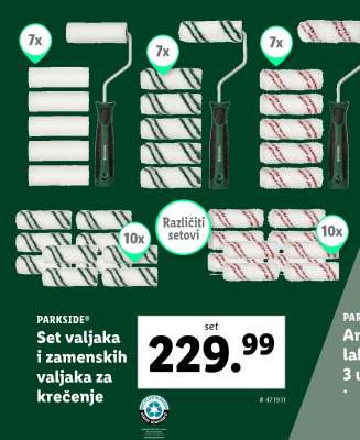 PARKSIDE Set valjaka i zamenskih valjaka za krečenje