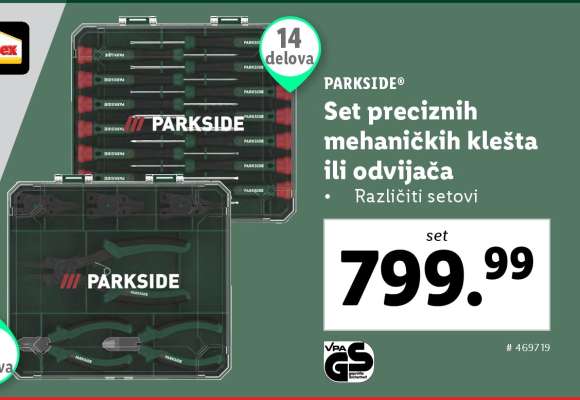 PARKSIDE Set preciznih mehaničkih klešta ili odvijača