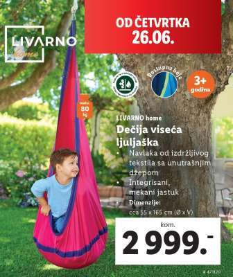 Livarno Home Dečija viseća ljuljaška
