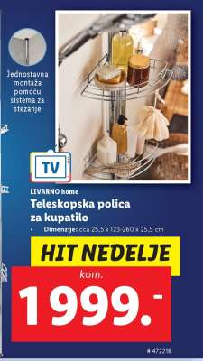 Livarno Home Teleskopska polica za kupatilo
