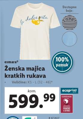 Ženska majica kratkih rukava