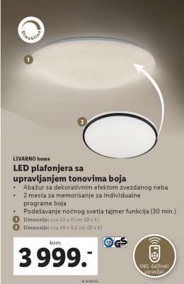LIVARNO home LED plafonjera