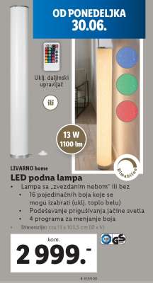 LIVARNO home LED podna lampa