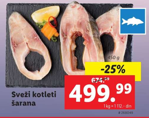 Sveži kotleti šarana