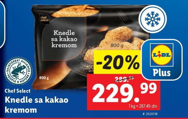 Knedle sa kakao kremom