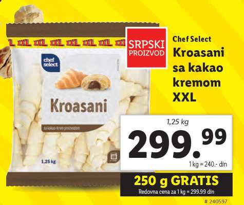 Kroasani sa kakao kremom XXL