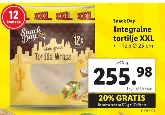 Integralne tortilje XXL