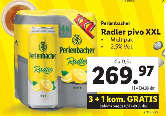 Perlenbacher Radler pivo XXL