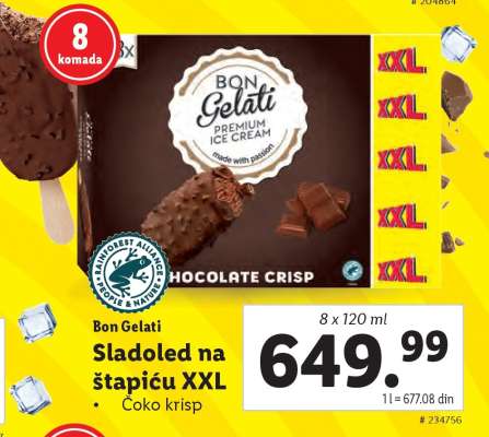 Bon Gelati Sladoled na štapiću XXL