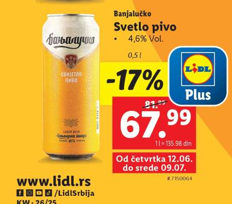 Banjalučko Svetlo pivo