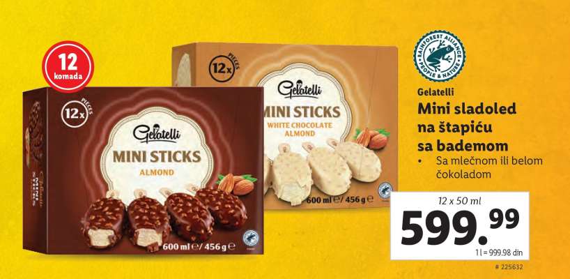 Gelatelli Mini Sticks Almond