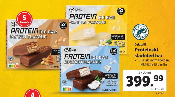 Gelatelli Proteinski sladoled bar