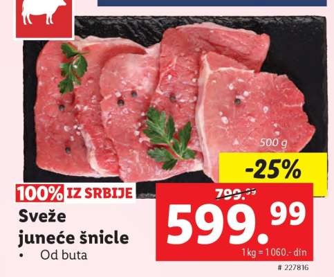 Sveže juneće šnicle