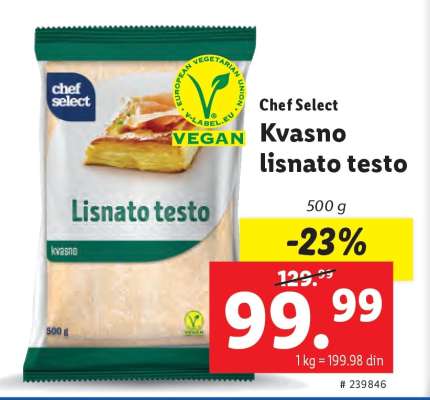 Chef Select Kvasno lisnato testo