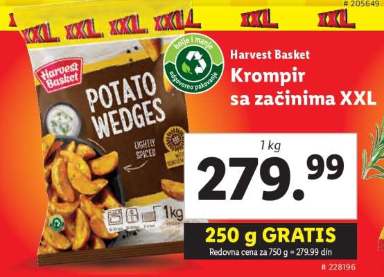 Harvest Basket Krompir sa začinima XXL