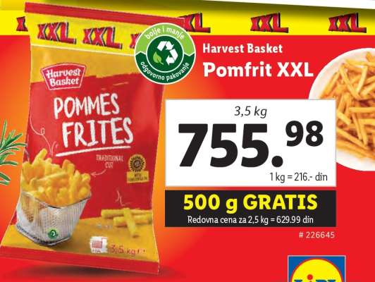 Harvest Basket Pomfrit XXL