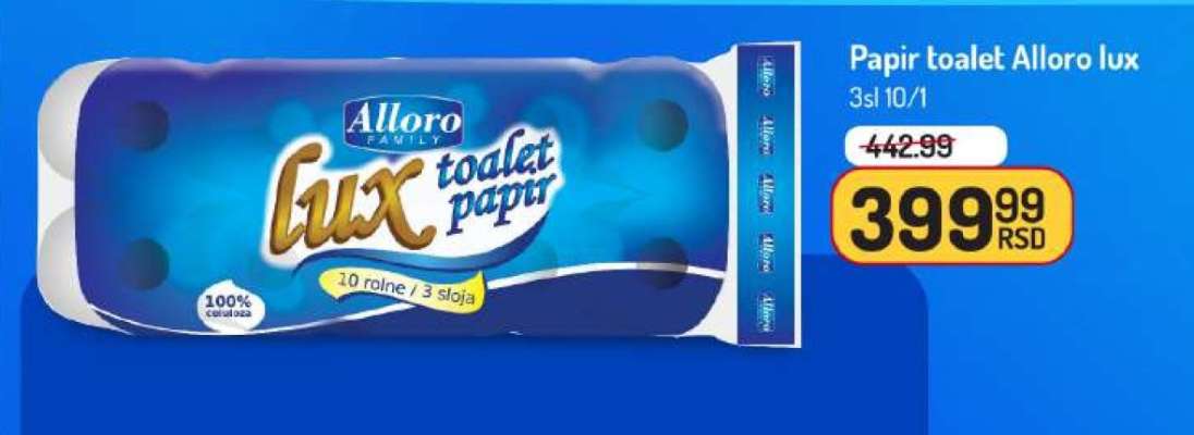Papir toalet Alloro lux