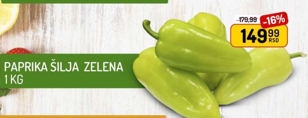 PAPRIKA ŠILJA ZELENA 1 KG