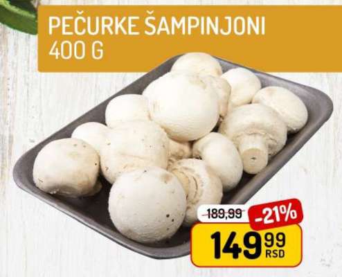 Pečurke šampinjoni 400 g
