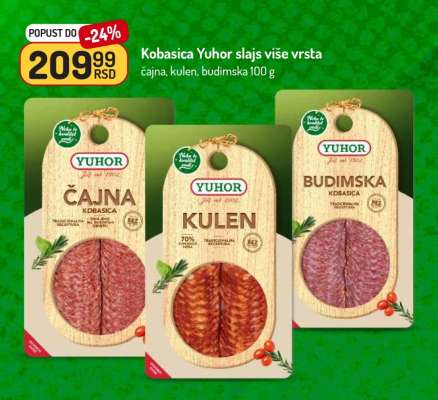 Kobasica Yuhor slajs više vrsta
