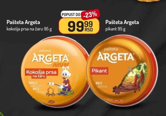 Pašteta Argeta kokošja prsa na žaru 95 g