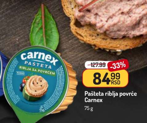 Pašteta riblja povrće Carnex