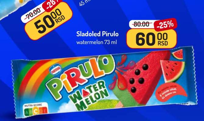 Sladoled Pirulo watermelon 73 ml