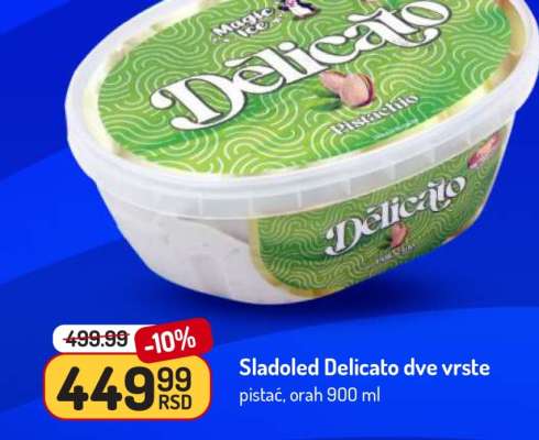 Sladoled Delicato dve vrste