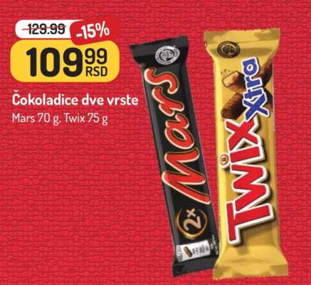 Čokoladice dve vrste