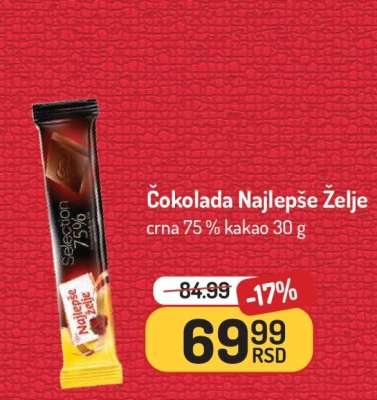 ČOKOLADA NAJLEPŠE ŽELJE