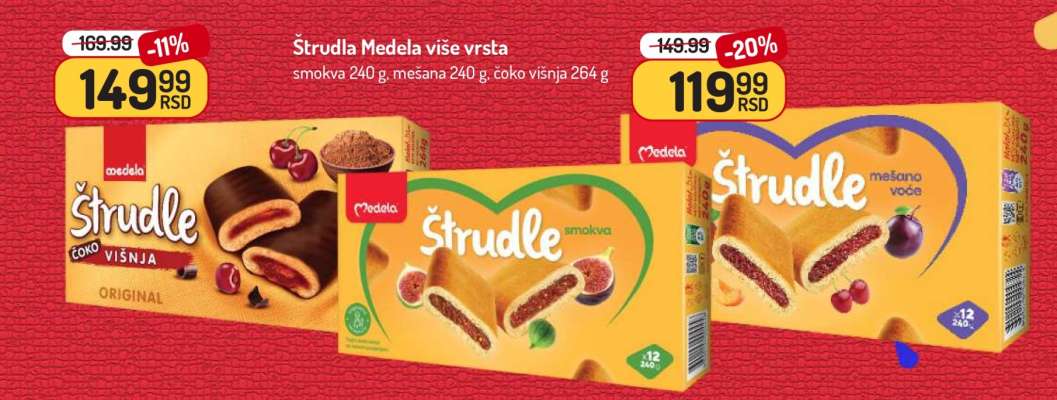 Štrudla Medela više vrsta