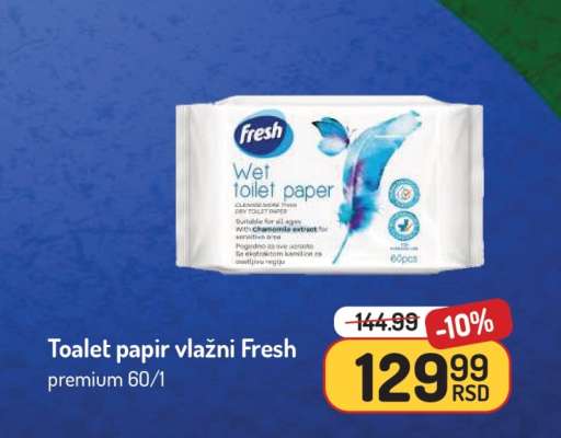 Toalet papir vlažni Fresh