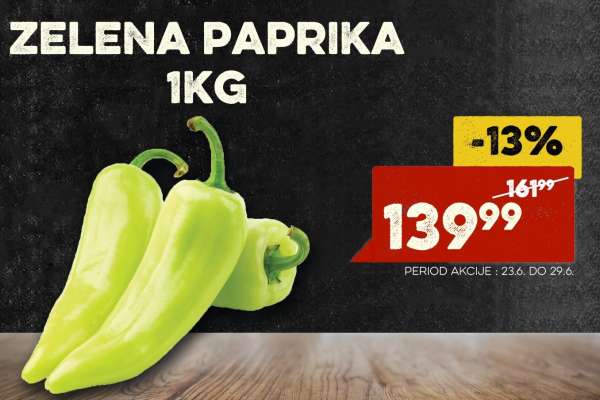 Zelena paprika 1kg