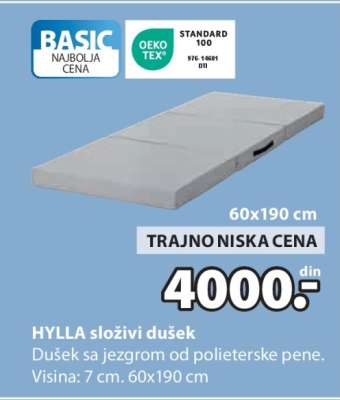 HYLLA SLOŽIVI DUŠEK