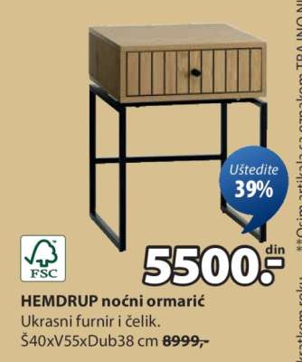 HEMDRUP noćni ormarić