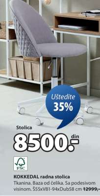 KOKKEDAL RADNA STOLICA
