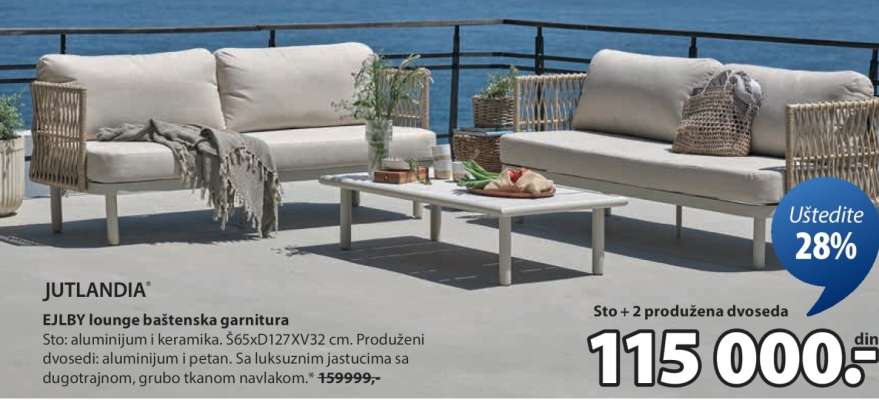 JUTLANDIA ELBY lounge baštenska garnitura